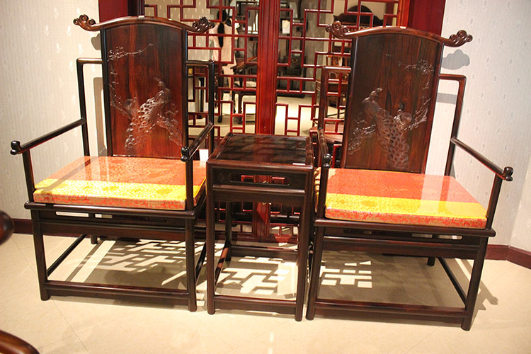 红木家具大厂专业生产老挝大红酸枝（交趾黄檀）太师椅