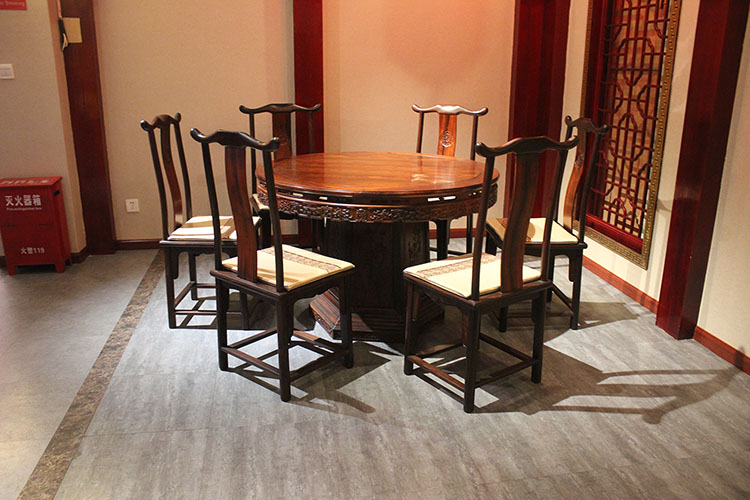 家庭用红木制品老挝大红酸枝（交趾黄檀）圆型餐桌