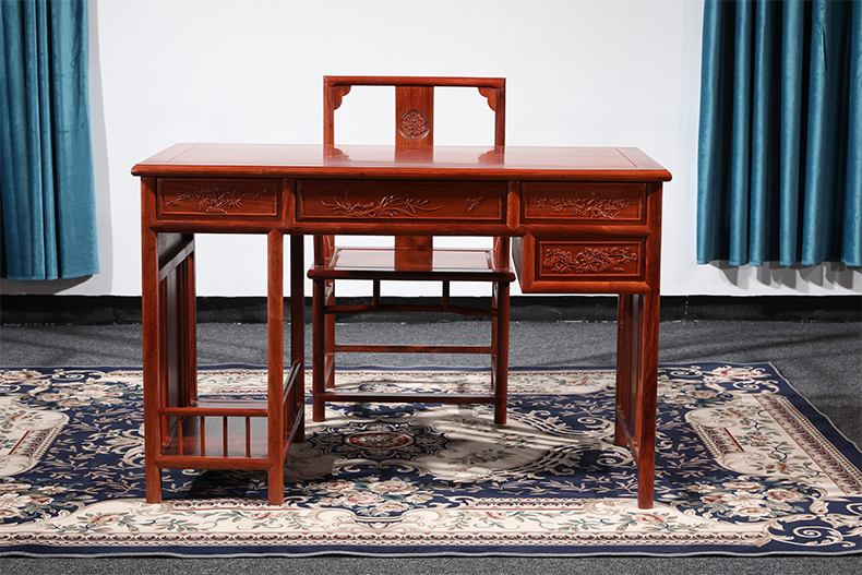 缅甸花梨木小书桌红木家具
